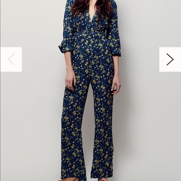 NWT Free People Some Like It Hot Jumpsuit in Almond Combo - Picture 3 of 16